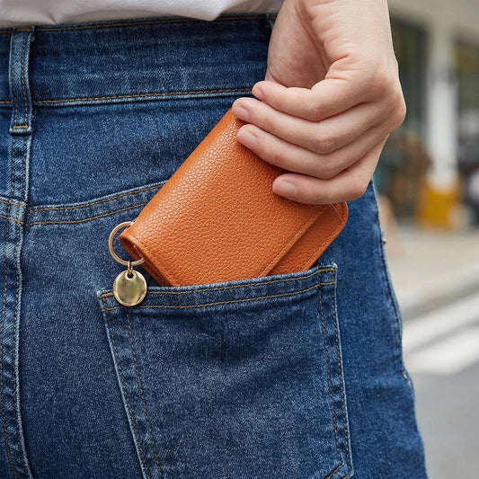 ✨ Carteira Feminina Slim com Porta-Chaves e Porta-Moedas – Elegante e Segura! 💖