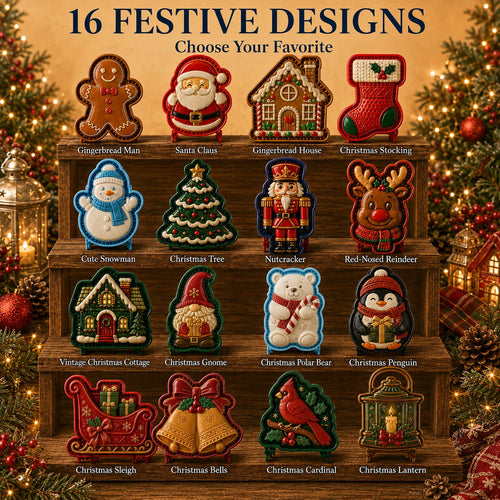 ⏳ Last Day 50% OFF – 🎄16-Design Christmas Mini Pie Mold Collection | Reusable Embossed Molds for Shaping Detailed Santa, Snowman, Reindeer, Tree & Holiday Pies 🥧✨