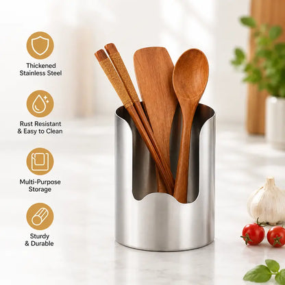 Premium Stainless Steel Utensil Organizer – Rust Resistant Cutlery Holder with Easy-Clean Design for Kitchen Drawers & Countertops