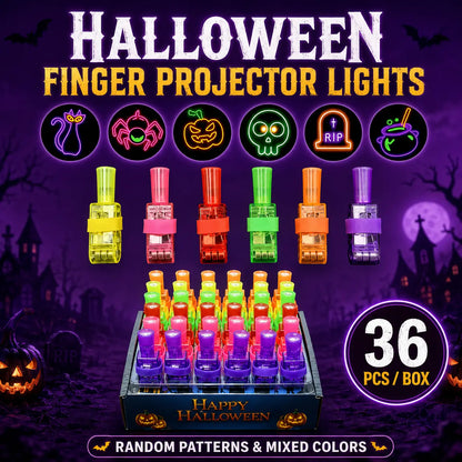 👻🎃 Halloween Finger Projector Rings – LED Light-Up Party Favors for Kids | Spooky Halloween Gifts & Treat Bag Stuffers