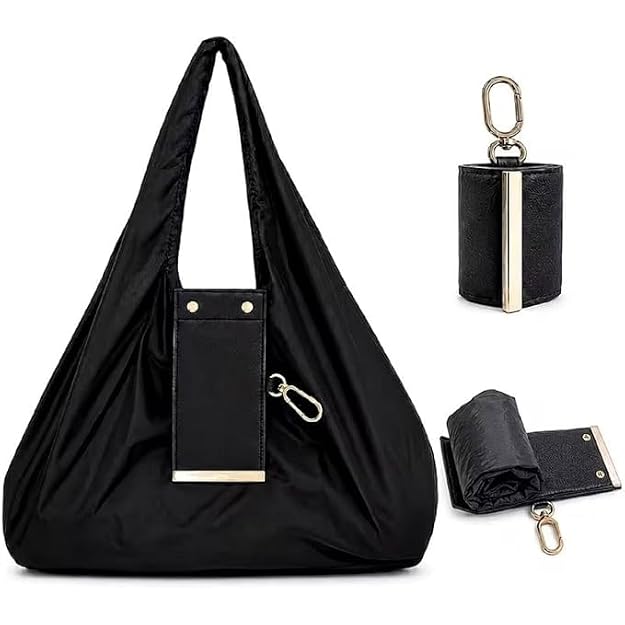 🔥🎁Foldable Keychain Storage Tote Bag for Women, Reusable Nylon Shopping Bag