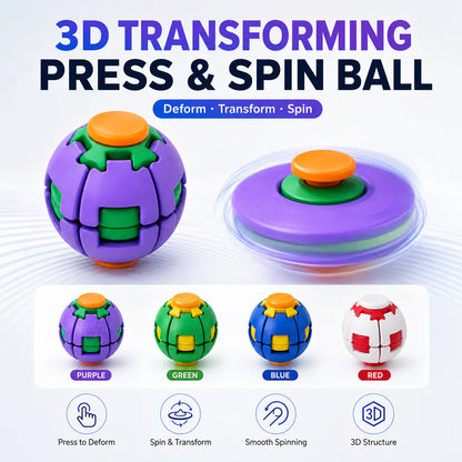 🔥LAST DAY 50% OFF🔥Press-to-Spin Stress Relief Fidget Ball🎁