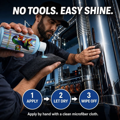 🚗All-in-one Metal Polish Kit – 16oz High-Performance Cleaner with Microfiber & Denim Rags