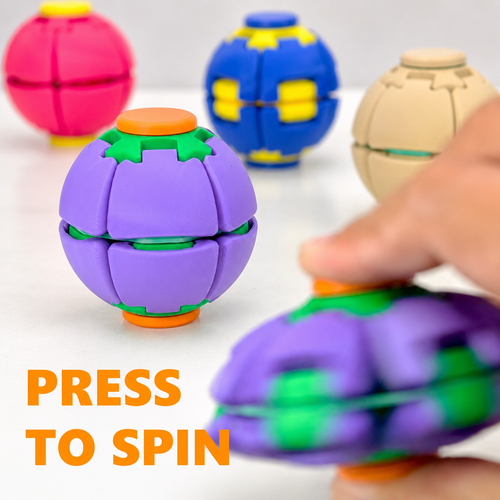 🔥LAST DAY 50% OFF🔥Press-to-Spin Stress Relief Fidget Ball🎁