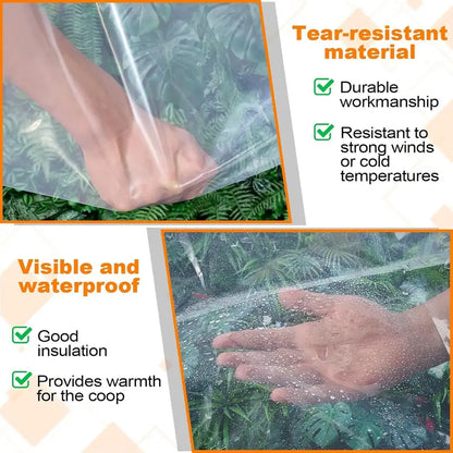 🛡️ 10×13 FT Clear Waterproof PE Tarp – Heavy-Duty Transparent Outdoor Cover with Metal Grommets