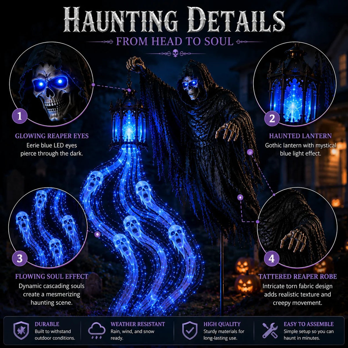 🔥 51% OFF Today Only – 🎃 Animated Headless Horseman Halloween Garden Light | Spooky Outdoor Yard Decoration 💀