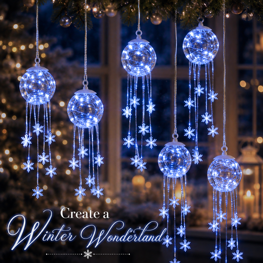 🔥Last Day 50% OFF❄️Winter Magic Snowflake Cascade™ – LED Hanging Christmas Ornament❄️