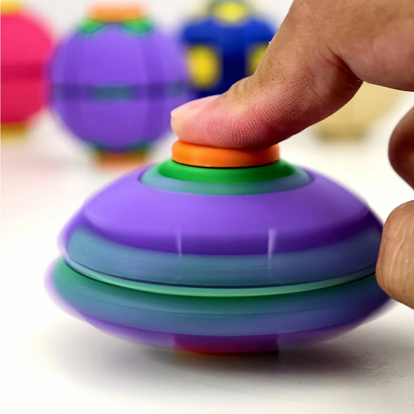 🔥LAST DAY 50% OFF🔥Press-to-Spin Stress Relief Fidget Ball🎁