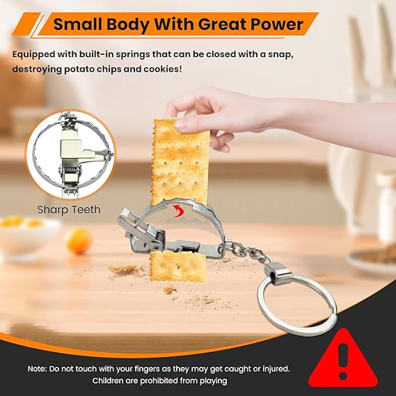 🔥 Limited-Time Sale🔑MINI Bear Trap Keychain - That Works Fun Trick Mouse Trap