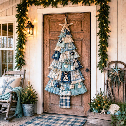 🎄 DIY Oversized Patchwork Christmas Tree Door Hanging Kit – Beginner-Friendly, Complete Craft Kit with Step-by-Step Guide ✨