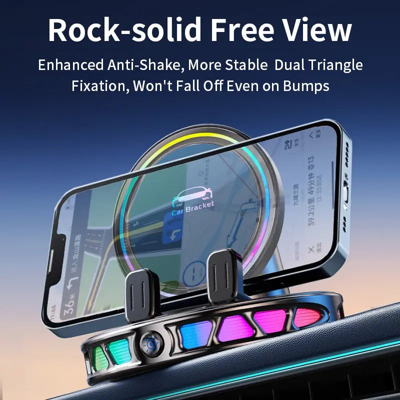 360° Auto-Locking Car Phone Mount – One-Handed & Stable