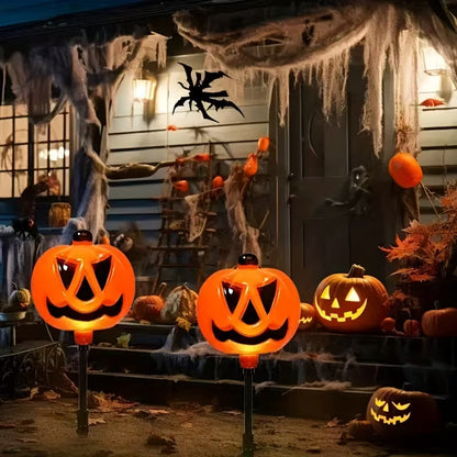 5-Pack Solar Pumpkin Pathway Lights – Halloween Outdoor Yard Decor 🎃