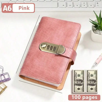 Lockable Cash Savings Album – 100 Pockets for Bills & Money Organization