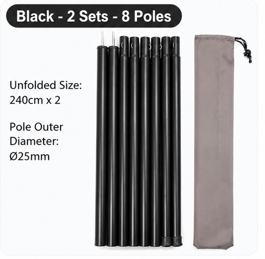 2.4m Shade Cloth Pole Set (2 PCS)