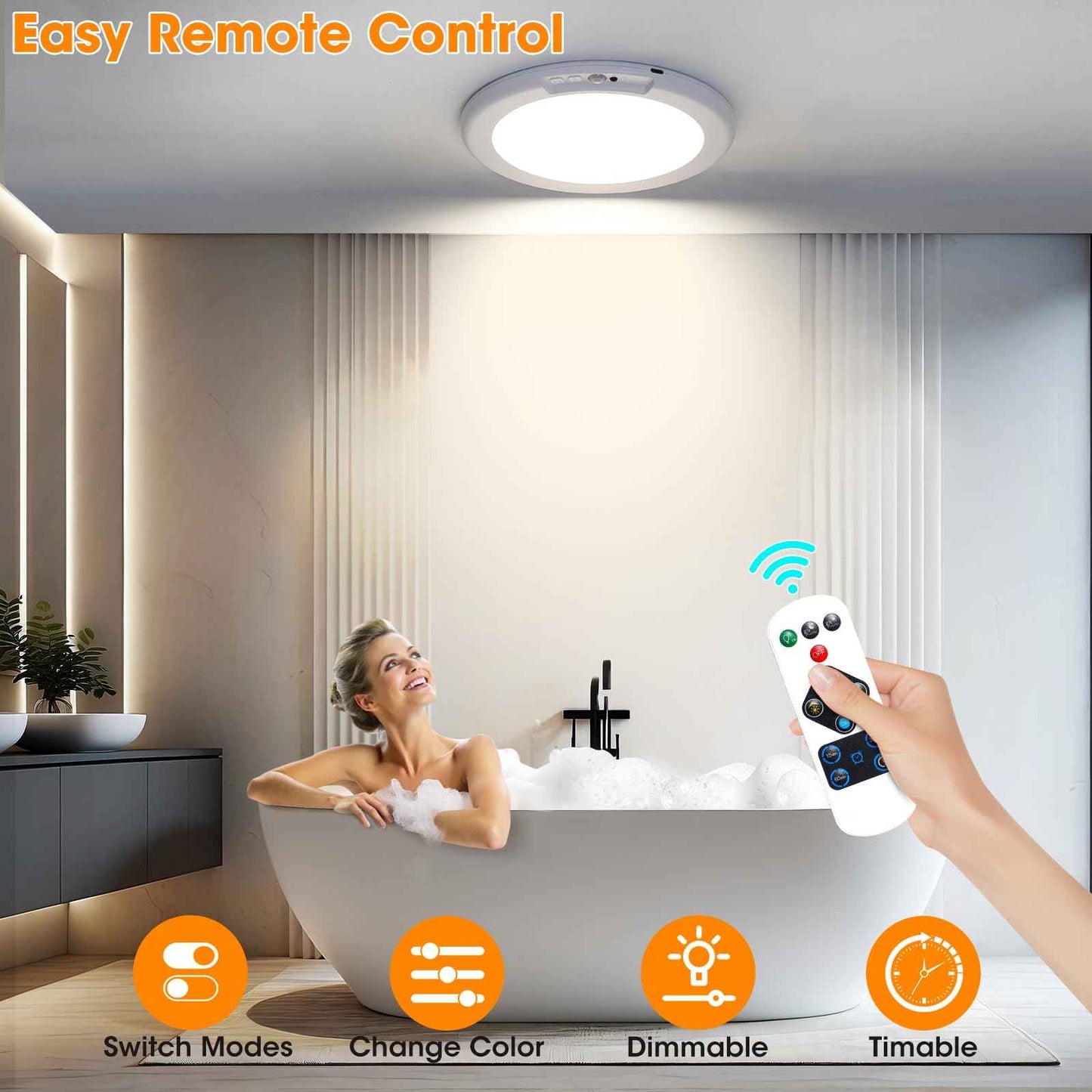 💡 Motion Sensor Ceiling Light: 30-Second Install. 60-Day Battery. No Electrician.