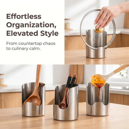 Premium Stainless Steel Utensil Organizer – Rust Resistant Cutlery Holder with Easy-Clean Design for Kitchen Drawers & Countertops