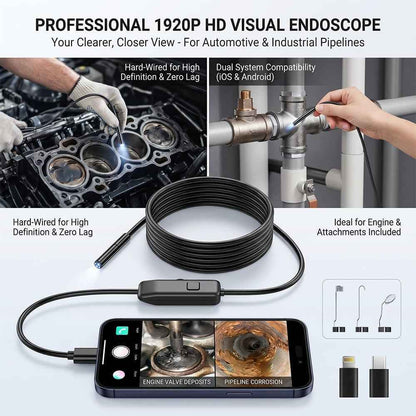 🛠️🔥55% OFF｜1920P HD Digital Endoscope Camera, Essential Auto Repair Inspection Tool