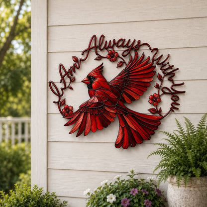 🔥Last Day 49% OFF🐦Cardinal Metal Wall Art - I Am Always With You❤️