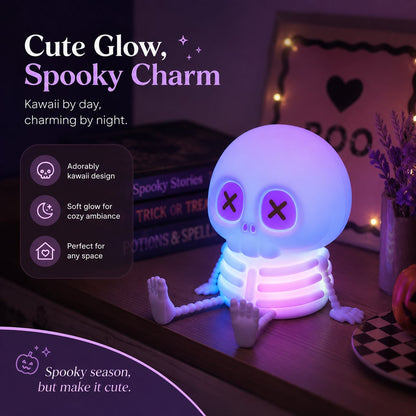 💀Halloween Early Bird Sale | 50% OFF🔥Charming Silicone Skeleton Color Changing Bedside Night Light🔥
