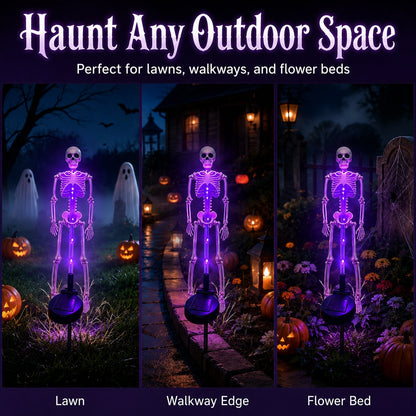 Solar LED Skeleton Yard Stake – Halloween Outdoor Garden Decor