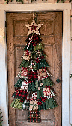 🎄 DIY Oversized Patchwork Christmas Tree Door Hanging Kit – Beginner-Friendly, Complete Craft Kit with Step-by-Step Guide ✨