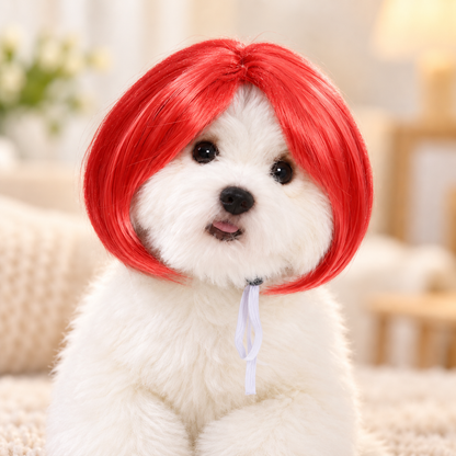 🐾 Stylish Pet Wig – Cute Bob Hairstyle for Photos, Parties & Everyday Fun