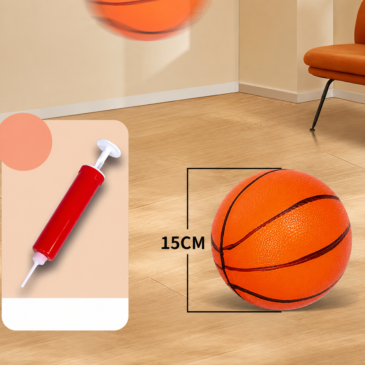 🏀 50% OFF! Kids‘ Indoor Basketball Arcade Game – Auto ball return, sturdy & safe. 4 balls + pump included. Quick setup, endless fun! 🧒💨