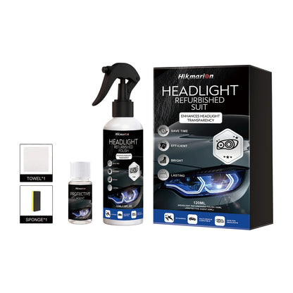 🚗 Automotive Headlamp Restoration Fluid, oxidized and yellowed automotive headlamps, blurring enhanced crystalline coating refurbisher
