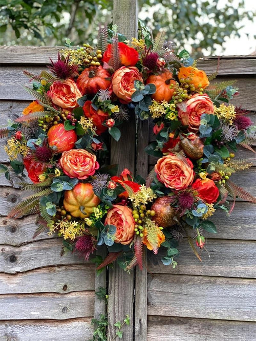 💖Last Day 49% OFF💖Fall Peony And Pumpkin Wreath - Year Round Wreath--🔥BUY 2 FREE SHIPPING