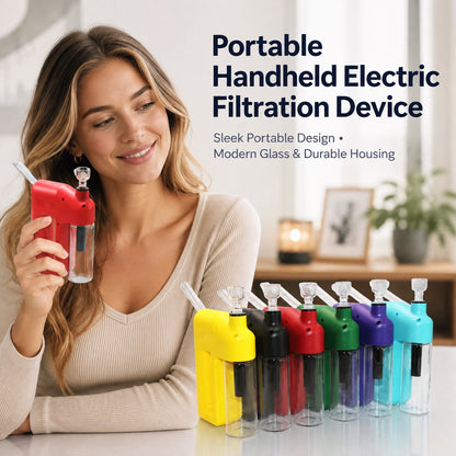 ⚡Portable Handheld Electric Filtration Device | Compact Glass Chamber Design with Electric-Assisted Operation & 6 Color Options ✨