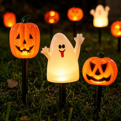 5-Pack Solar Pumpkin Pathway Lights – Halloween Outdoor Yard Decor 🎃