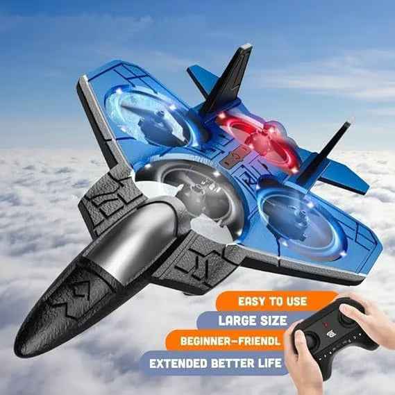 ✈️ 360° Stunt RC Drone Fighter: Flip, Glow & Fly Anywhere