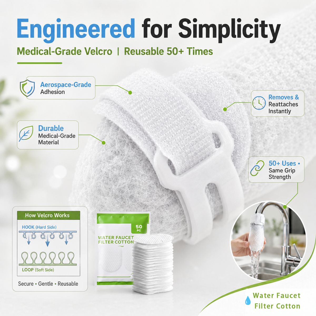 💧 Faucet Filter Bag – Reusable Tap Water Filter for Cleaner, Fresher Water