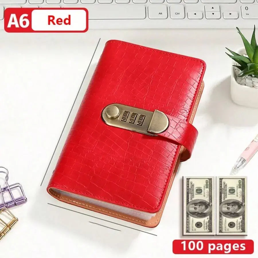 Lockable Cash Savings Album – 100 Pockets for Bills & Money Organization