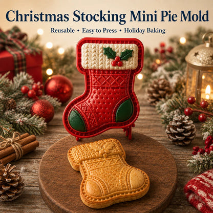 ⏳ Last Day 50% OFF – 🎄16-Design Christmas Mini Pie Mold Collection | Reusable Embossed Molds for Shaping Detailed Santa, Snowman, Reindeer, Tree & Holiday Pies 🥧✨