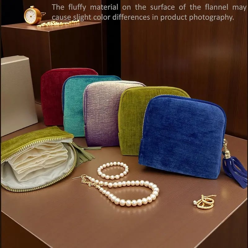 💍Jewelry zippered pocket case Travel Jewelry Bag