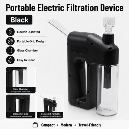 ⚡Portable Handheld Electric Filtration Device | Compact Glass Chamber Design with Electric-Assisted Operation & 6 Color Options ✨