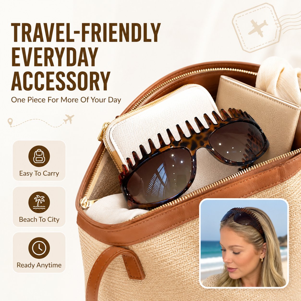 🔥Last Day 49% OFF🕶️2-In-1 Tortoiseshell Headband Sunglasses