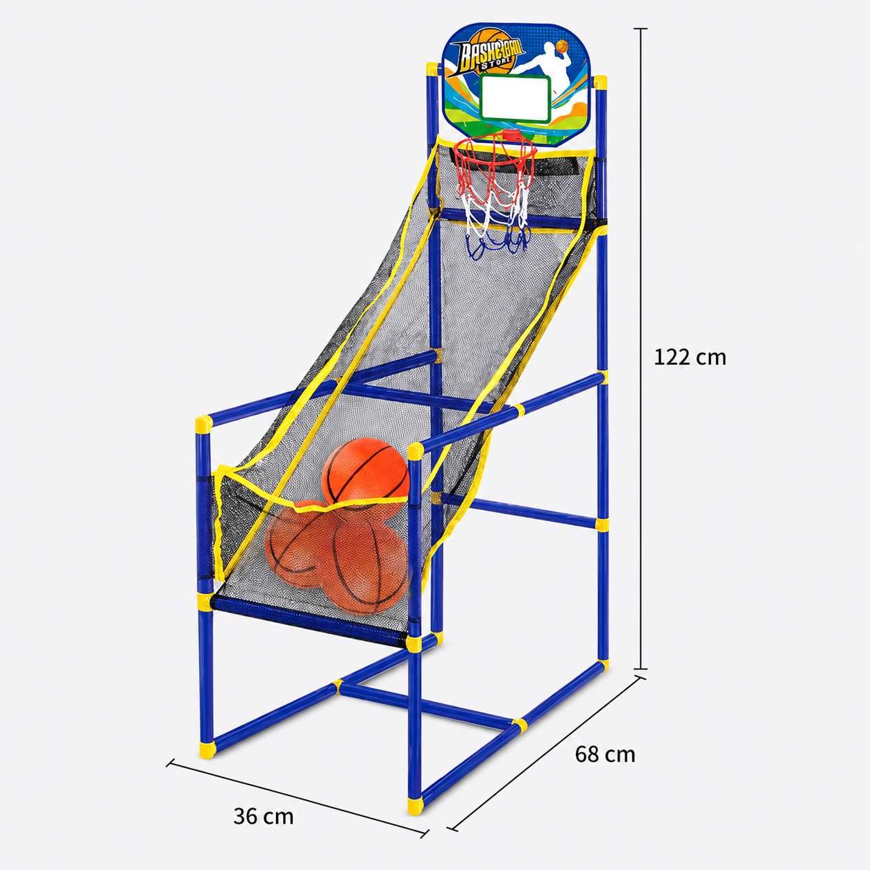 🏀 50% OFF! Kids‘ Indoor Basketball Arcade Game – Auto ball return, sturdy & safe. 4 balls + pump included. Quick setup, endless fun! 🧒💨