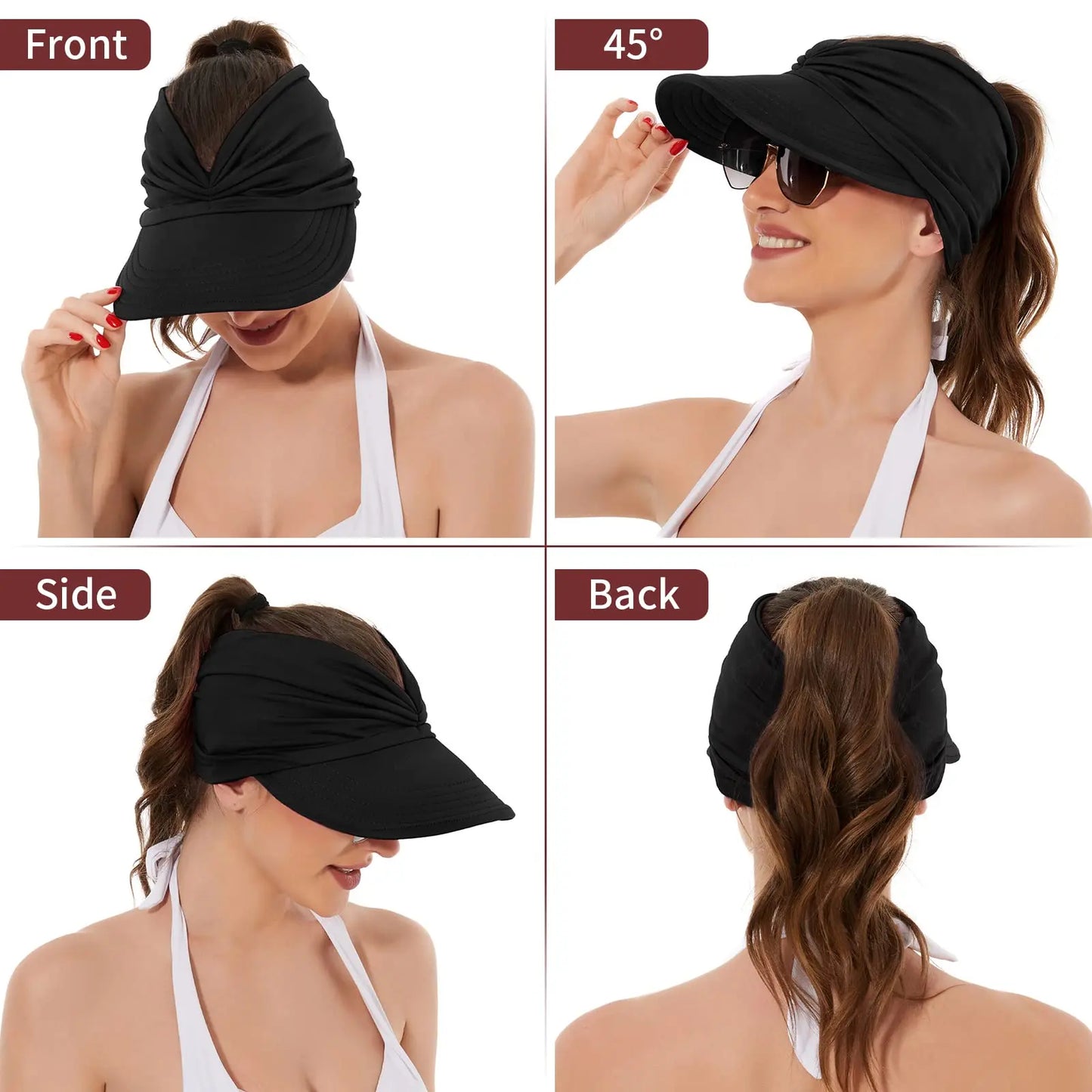☀️ Your Summer Staple Just Dropped – UPF 50+ Ponytail Visor👒
