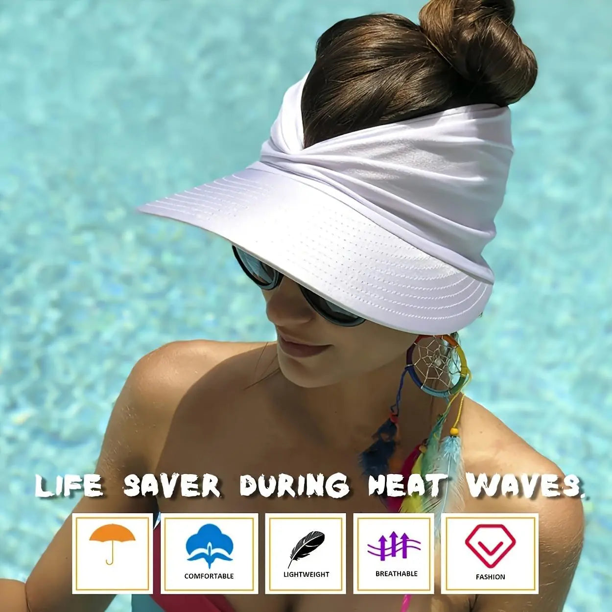 ☀️ Your Summer Staple Just Dropped – UPF 50+ Ponytail Visor👒