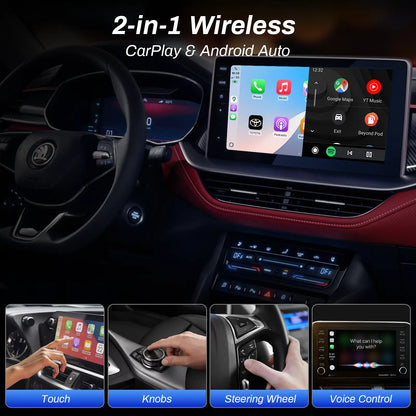 🔥Last Day 50% OFF🔥 Wireless CarPlay & Android Auto Adapter Dongle, Wired to Wi-Fi Conversion for 2016+ Factory CarPlay Cars
