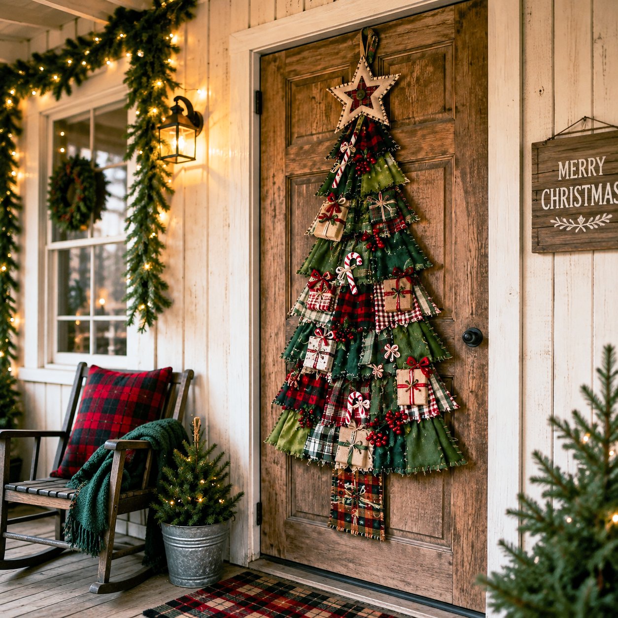 🎄 DIY Oversized Patchwork Christmas Tree Door Hanging Kit – Beginner-Friendly, Complete Craft Kit with Step-by-Step Guide ✨