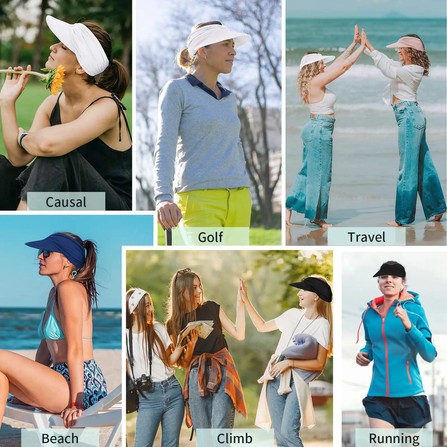 ☀️ Your Summer Staple Just Dropped – UPF 50+ Ponytail Visor👒
