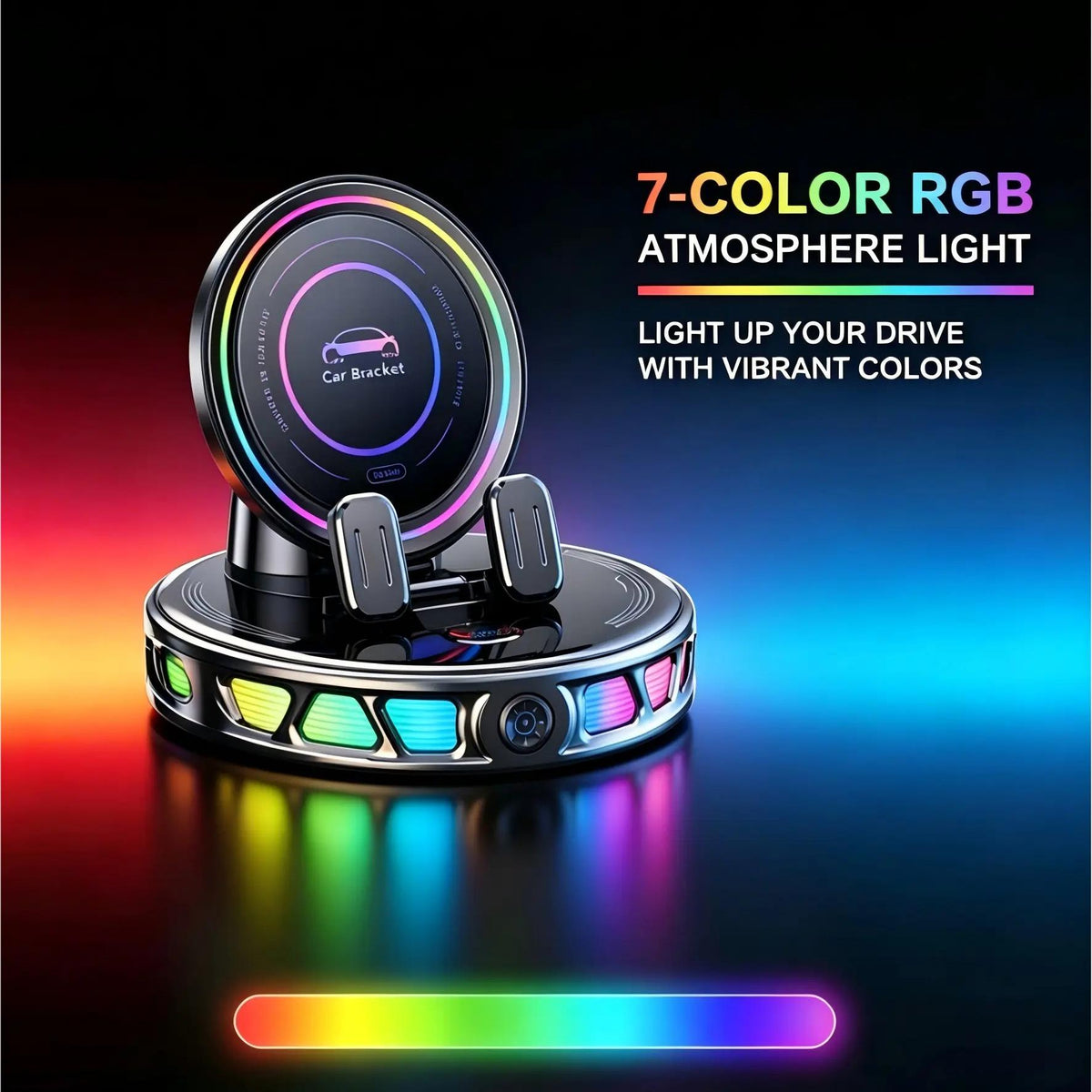 360° Auto-Locking Car Phone Mount – One-Handed & Stable