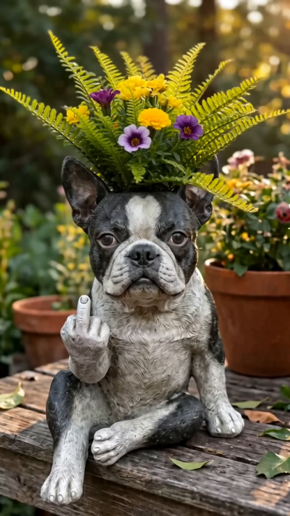 🔥 Last Day 50% OFF🐶Boston Terrier Planter — Instantly Infuse Your Plants with Personality 🌿