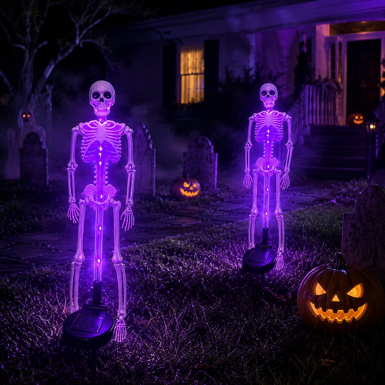 Solar LED Skeleton Yard Stake – Halloween Outdoor Garden Decor