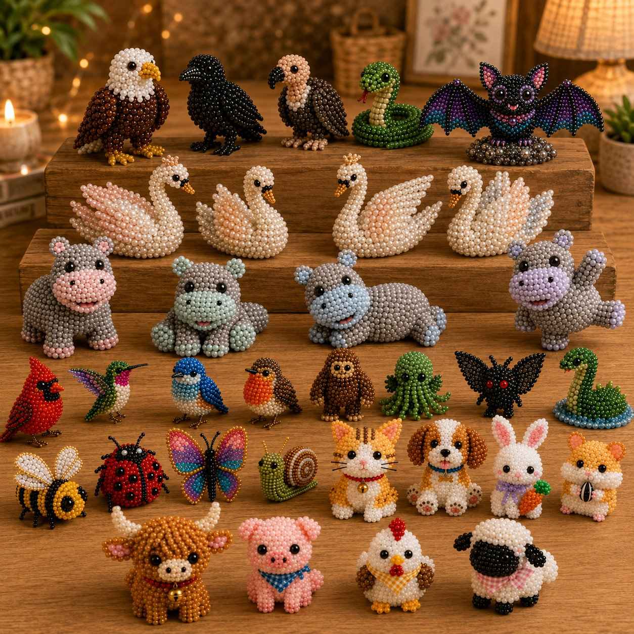 Tiny 3D Beaded Animal DIY Kit