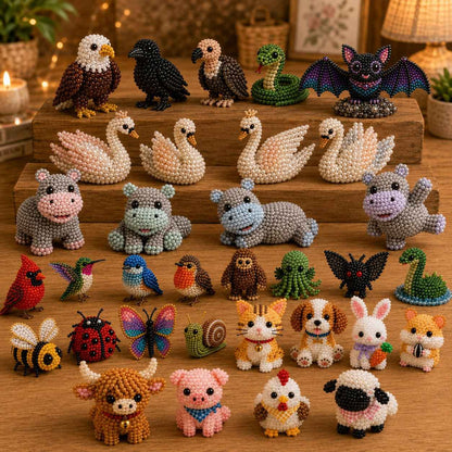 Tiny 3D Beaded Animal DIY Kit