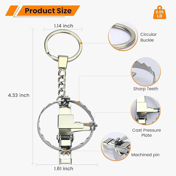🔥 Limited-Time Sale🔑MINI Bear Trap Keychain - That Works Fun Trick Mouse Trap